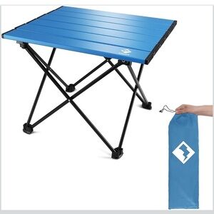 Compact Blue Folding Table